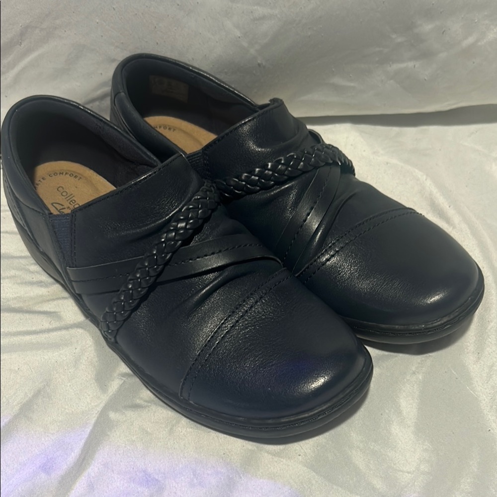 Clarks dark blue  Leather Women's Shoes